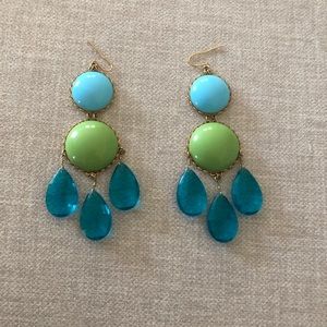Kenneth Jay Lane blue and green earrings!